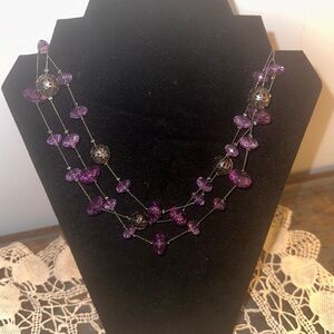 Elegant Purple Beaded Necklace